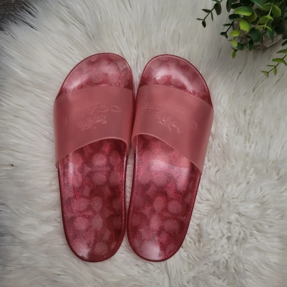 COACH Ulyssa Glitter Pool Slides size 9 - Picture 7 of 12
